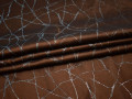 Тафта коричневого цвета абстракция полиэстер БВ671
