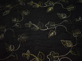 Тафта черного цвета вышивка цветы полиэстер БВ666