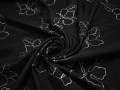 Тафта черного цвета вышивка полиэстер БВ635