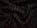 Трикотаж синий коричневый полоска хлопок АВ21