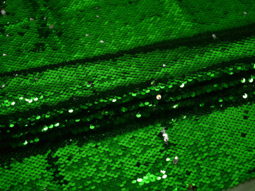 Сетка с зелеными пайетками полиэстер ГБ469