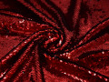 Сетка с красными и черными пайетками полиэстер ГБ61