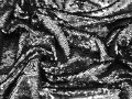 Сетка с серебряными и черными пайетками полиэстер ГБ62