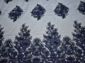 Сетка синяя с вышивкой полиэстер БГ63