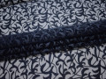 Сетка синяя с вышивкой полиэстер БГ613