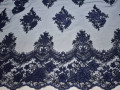 Сетка синяя с вышивкой полиэстер БГ654