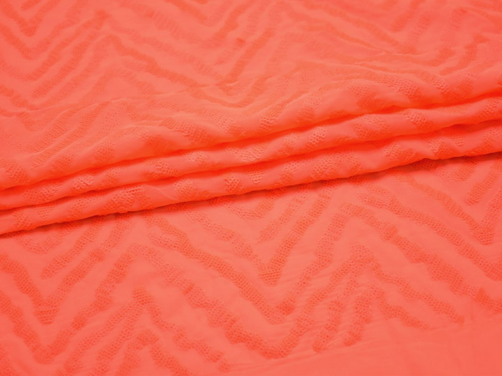 Сетка коралловая с пайетками зигзаг полиэстер ГБ463