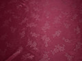 Трикотаж бордовый цветы полиэстер АМ515