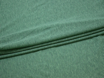 Трикотаж зеленый серый полоска полиэстер АМ313