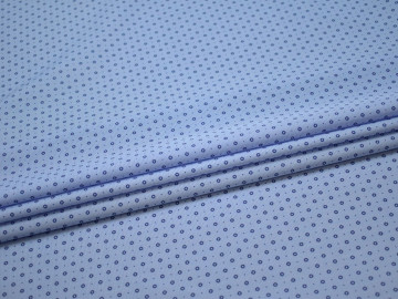 Рубашечная голубая синяя ткань геометрия хлопок ЕБ283