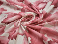Рубашечная бордовая белая ткань цветы хлопок ЕБ242