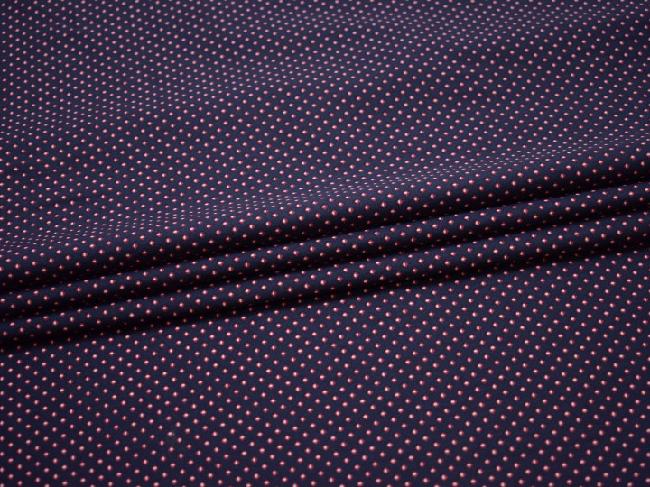 Рубашечная синяя красная ткань геометрия хлопок ЕБ224
