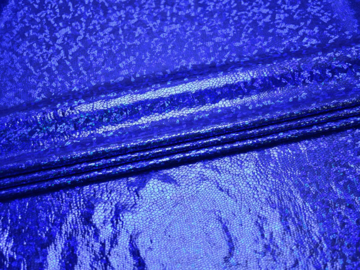 Трикотаж диско синий полиэстер ГГ2101