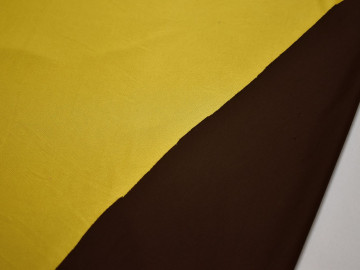 Трикотаж желтый коричневый полиэстер АЛ524