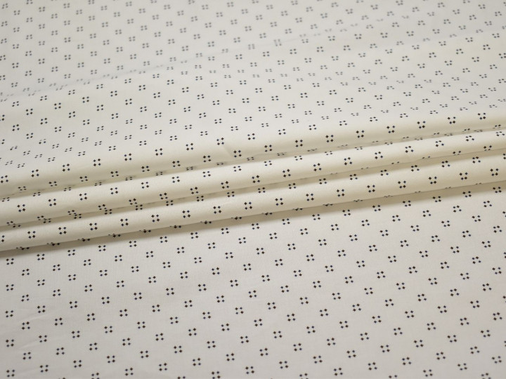 Рубашечная белая синяя ткань геометрия хлопок ЕА347