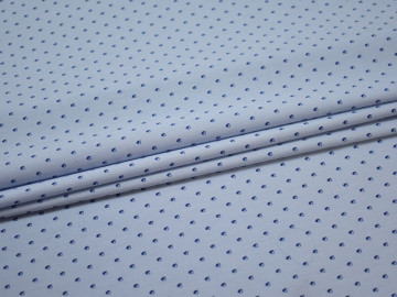 Рубашечная синяя ткань геометрический узор хлопок ЕА355