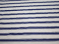 Рубашечная белая синяя ткань полоска хлопок эластан ЕА357