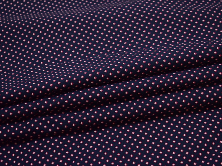 Рубашечная синяя красная ткань геометрия хлопок ЕА371