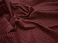 Рубашечная бордовая белая ткань круги хлопок ЕА3103