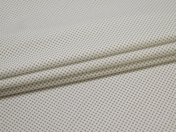 Рубашечная белая синяя ткань геометрия хлопок эластан ЕА3112