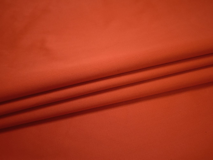 Костюмная оранжевая ткань хлопок полиэстер ЕВ139