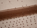 Сетка коричневая с бусинами полиэстер БЕ540