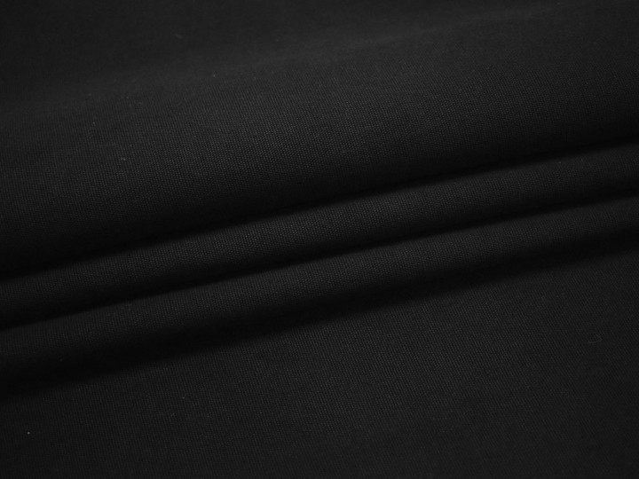 Костюмная черная ткань хлопок ЕВ114