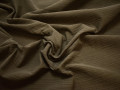 Костюмная цвета хаки фактурная ткань хлопок ЕБ125