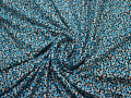 Трикотаж голубой черный абстракция вискоза хлопок АГ25