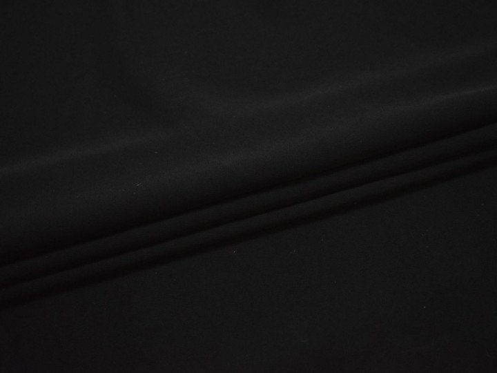 Плательная черная ткань вискоза эластан БВ378