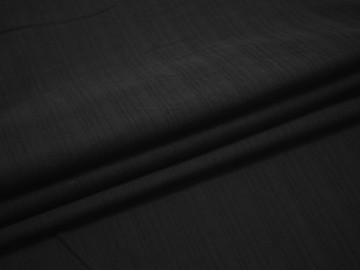 Рубашечная черная фактурная ткань вискоза хлопок БГ270