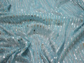 Сетка голубая с пайетками полиэстер ГБ478