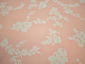 Шифон розовый молочный цветы полиэстер ЕБ448