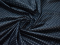Курточная синяя ткань в серый горох полиэстер ДЁ3103