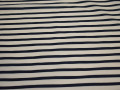 Курточная синяя бежевая ткань полоска полиэстер ДЁ313