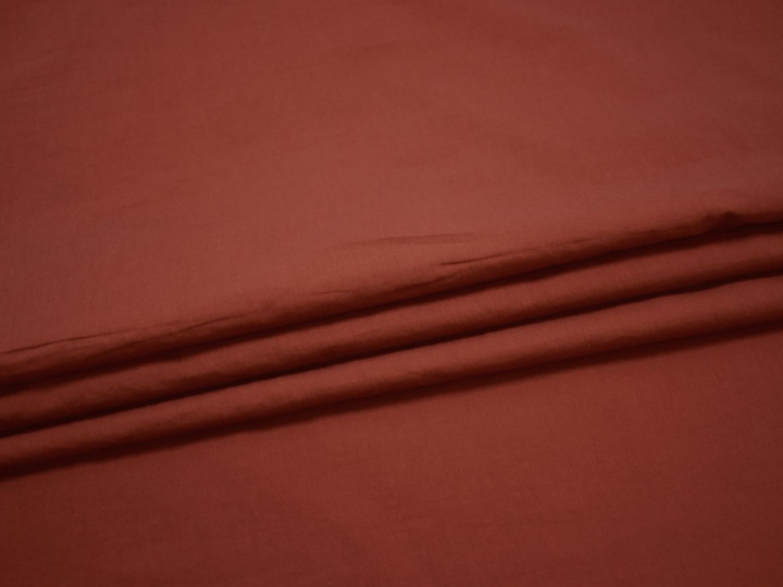Рубашечная терракотовая ткань вискоза хлопок ЕБ496