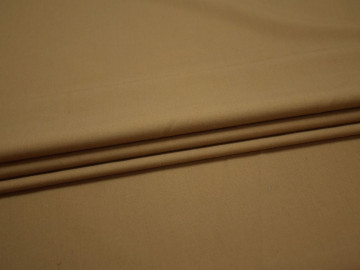 Костюмная бежевая ткань шелк полиэстер ГД185