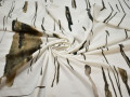 Плательная белая бежевая ткань абстракция хлопок ЕВ225