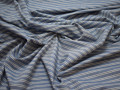 Рубашечная синяя серая ткань полоска хлопок ЕВ217