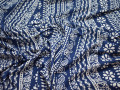 Плательная синяя белая ткань орнамент хлопок ЕВ212