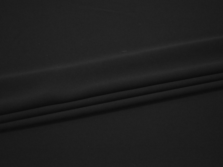 Костюмная черная ткань полиэстер эластан БД648