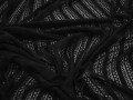Трикотаж вязаный черный шерсть полиэстер АЕ212