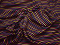 Плательная разноцветная ткань полоска полиэстер ЕВ314