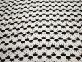Шёлк-атлас белый коричневый геометрия полиэстер ЕВ319