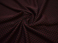 Трикотаж черный бордовый геометрия хлопок АВ646