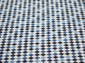 Рубашечная белая голубая ткань геометрия хлопок ЕВ556