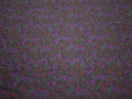 Рубашечная фиолетовая бирюзовая ткань принт хлопок ЕА2107