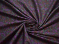 Рубашечная фиолетовая бирюзовая ткань принт хлопок ЕА2107