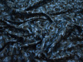 Рубашечная синяя черная ткань принт хлопок ЕВ530