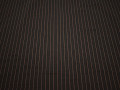 Рубашечная коричневая ткань полоска хлопок эластан БГ248
